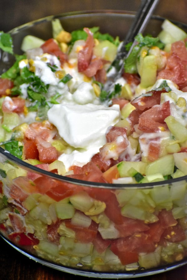 Tomato Cucumber Raita (with magic tempering) GypsyPlate