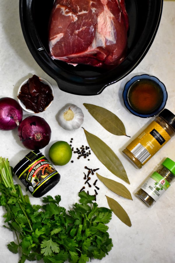 ingredientes para barbacoa carne de porco