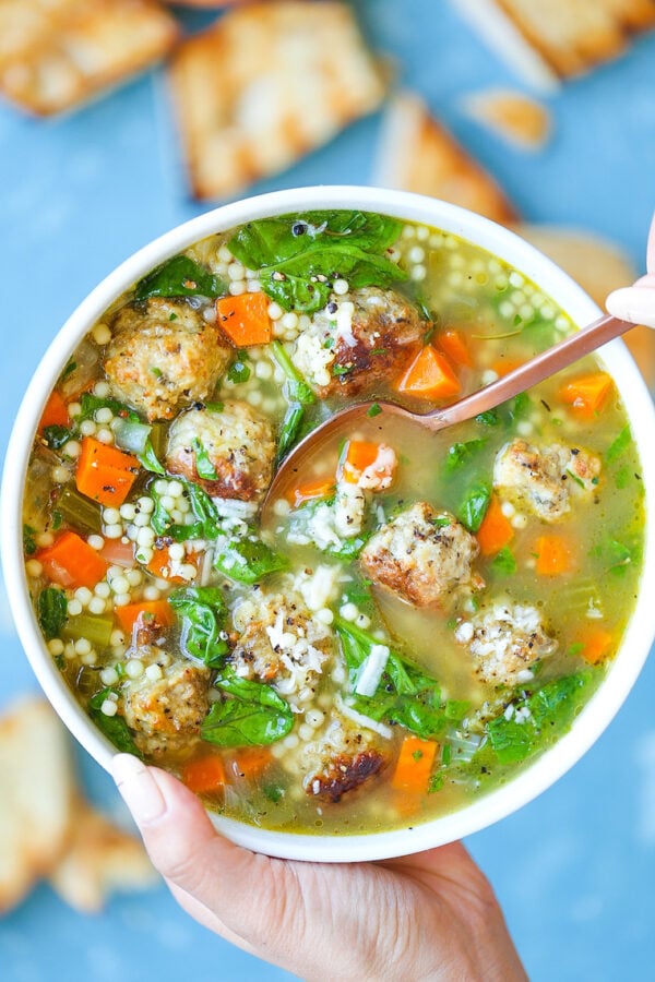 The 30+ BEST Ground Chicken Recipes - Italian wedding soup.