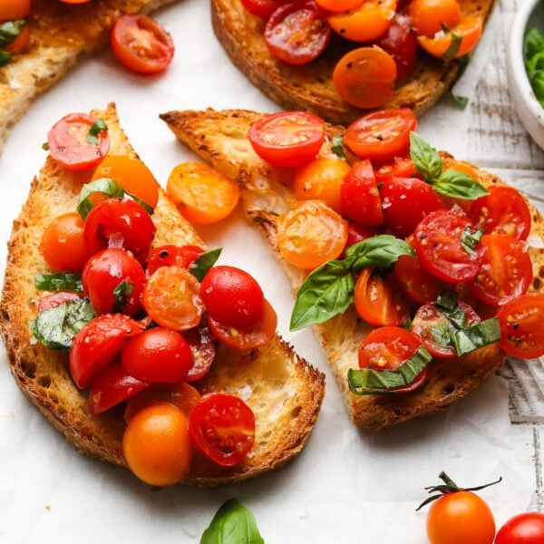 The 25 BEST Cherry Tomato Recipes - Cherry tomato bruschetta.