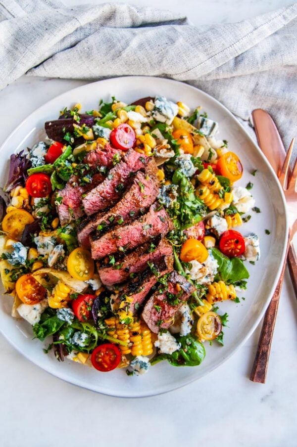 The 35 BEST Leftover Steak Recipes - gorgonzola salad.