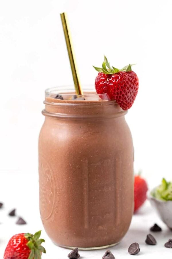 The 35 BEST Smoothie Recipes - chocolate strawberry.