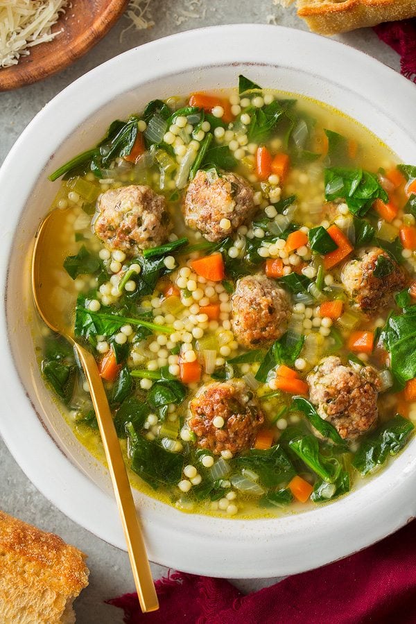 The 35 BEST Ground Pork Recipes - Italian wedding soup.