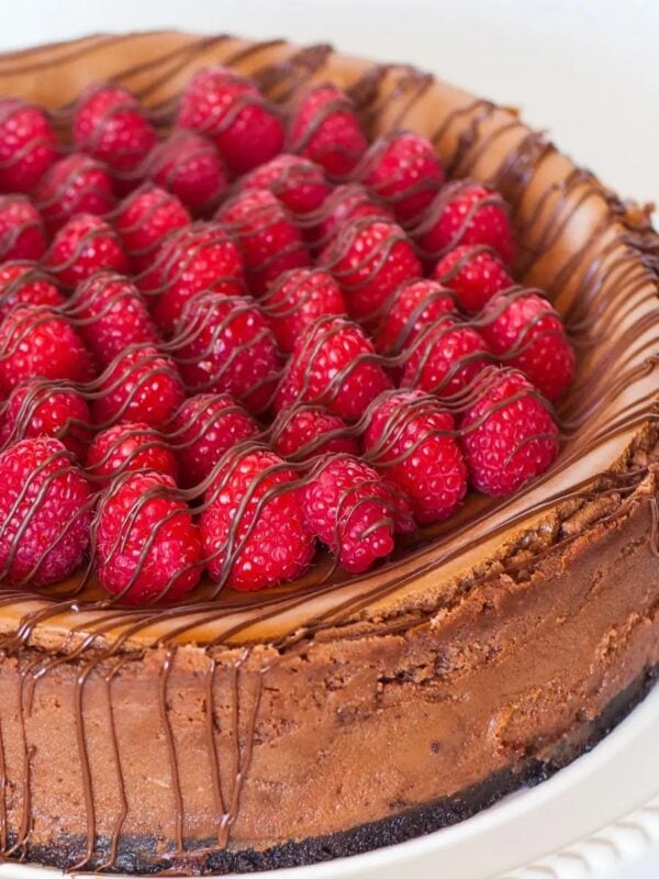 The 35 BEST Cheesecake Recipes - chocolate caramel raspberry.