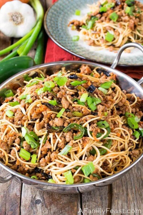 The 35 BEST Ground Pork Recipes - scallion noodles.