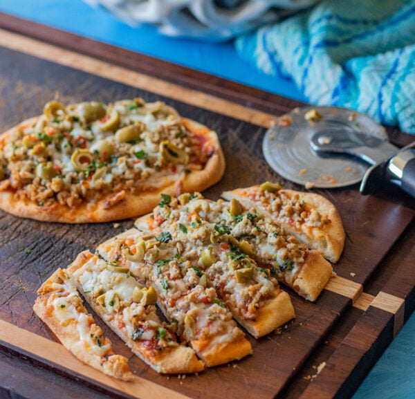 The 35 BEST Ground Pork Recipes - naan pizza.