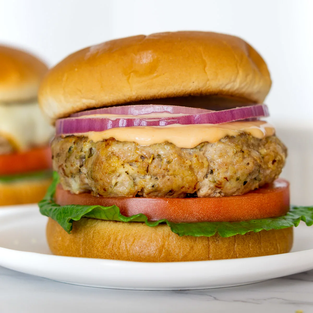 The 35 BEST Ground Pork Recipes - juicy ground pork burger.