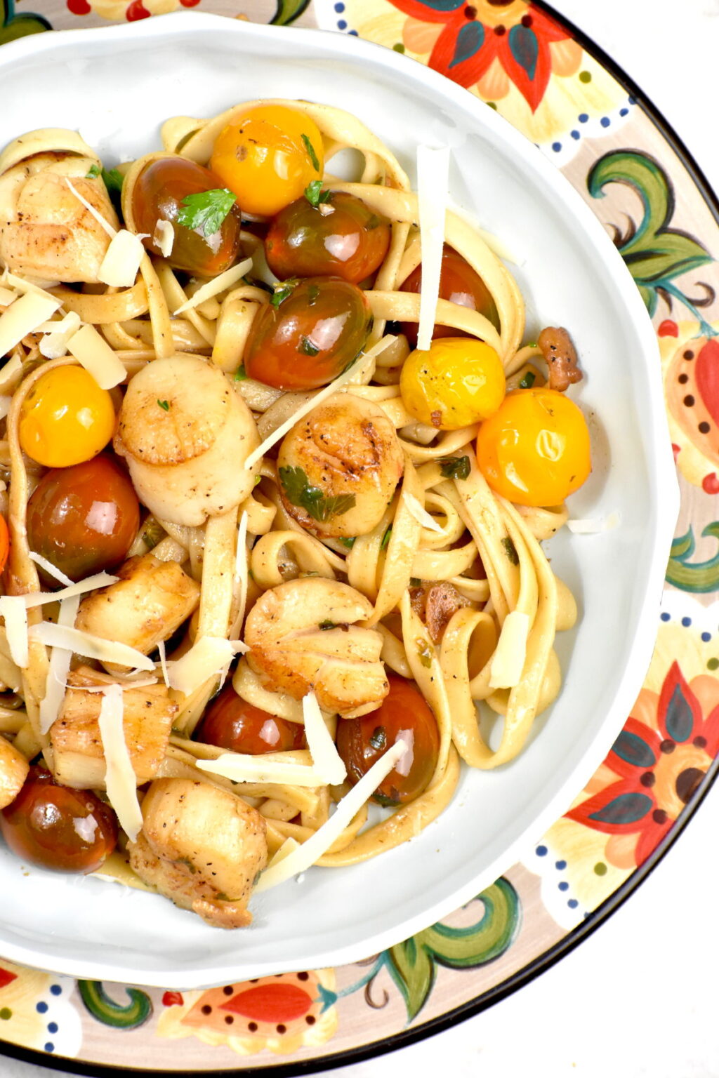 Scallop Pasta with Cherry Tomatoes GypsyPlate