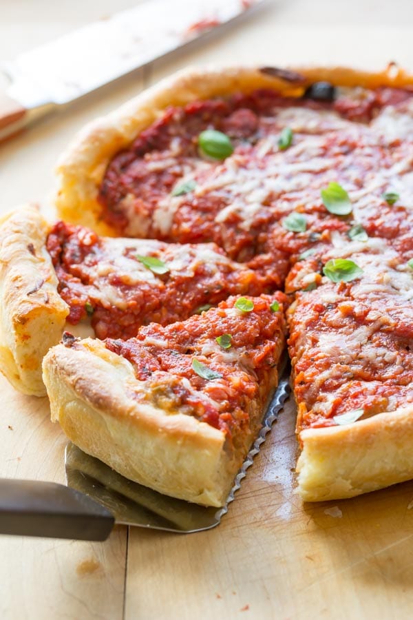 Deep Dish Chicago Style Pizza - Damn Delicious