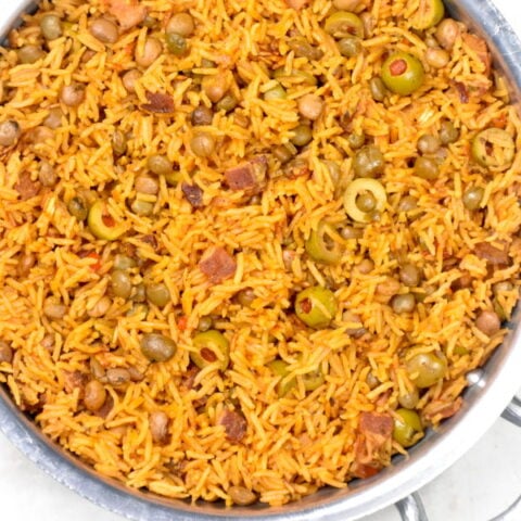 Puerto Rican Rice & Beans with Sofrito (Arroz con Gandules)