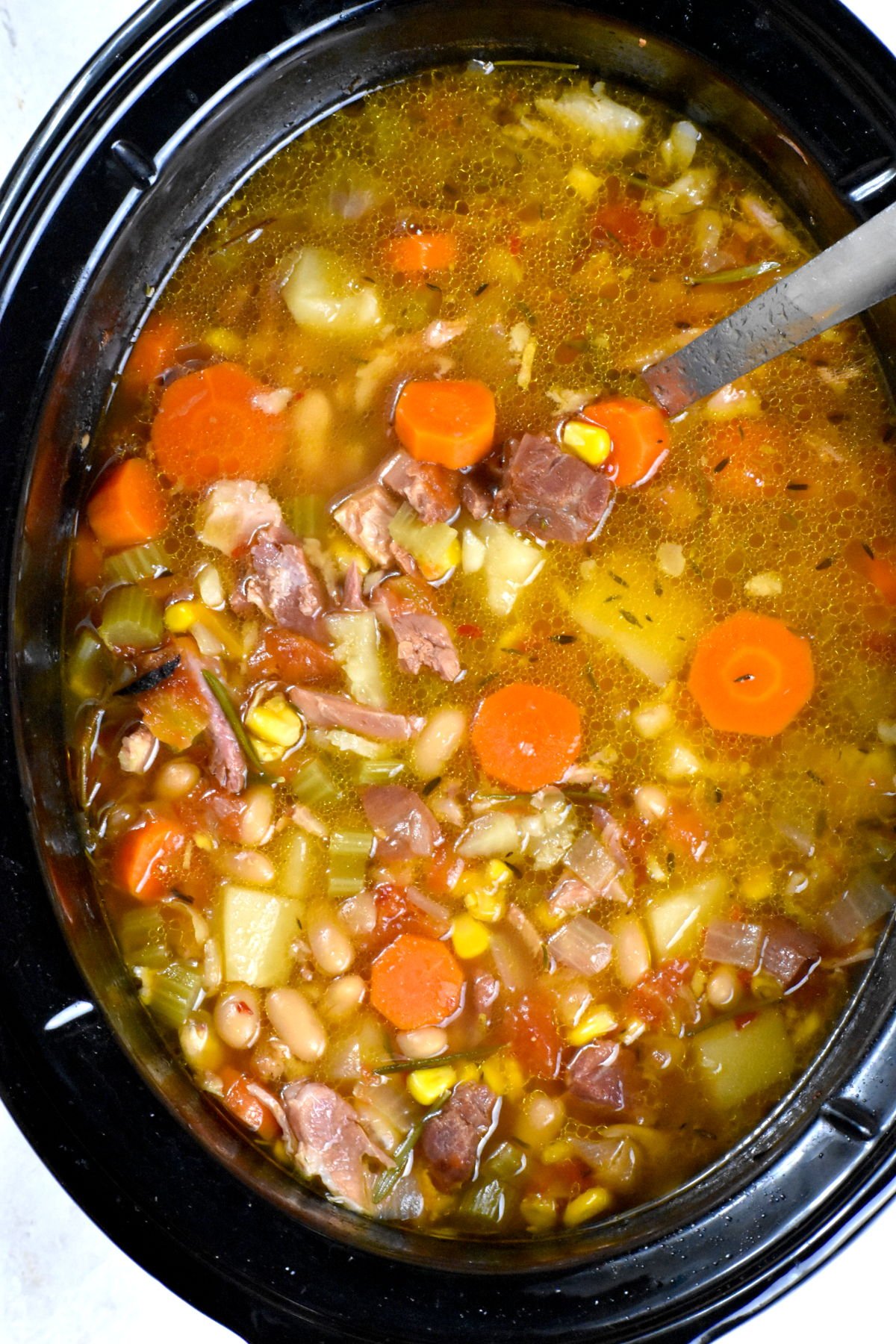 Ham Bone Soup (Stovetop, Slow Cooker or Instant Pot)