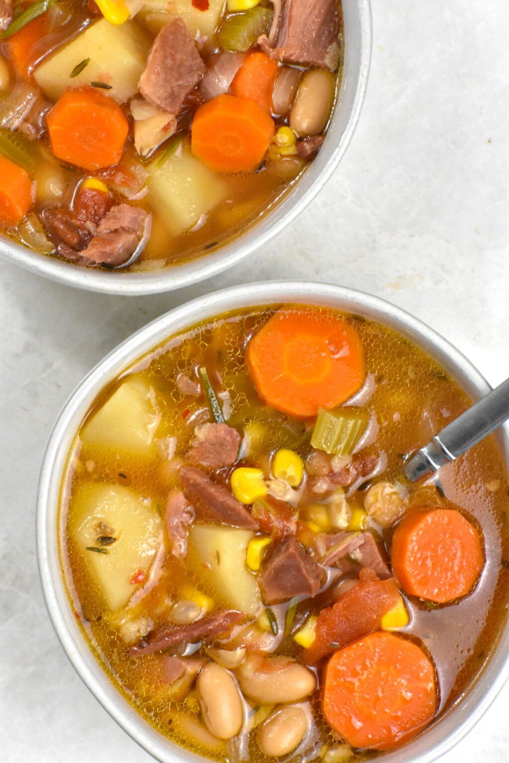Ham Bone Soup (Stovetop, Slow Cooker or Instant Pot)