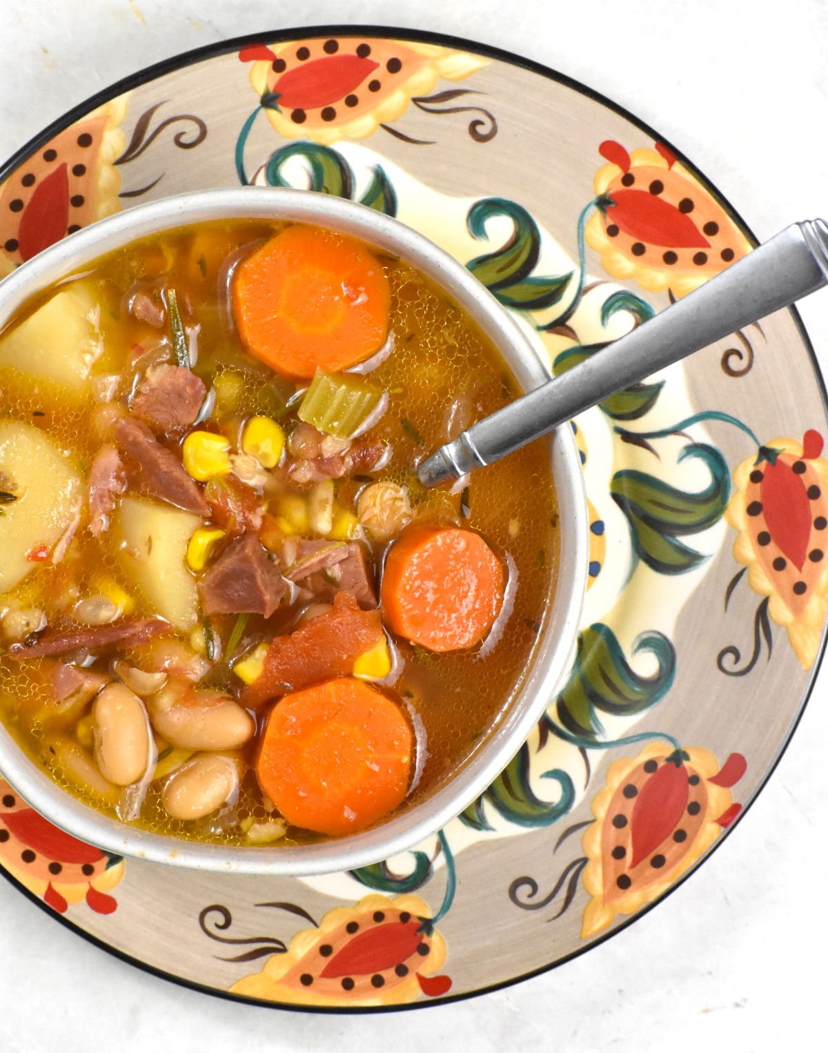 Ham Bone Soup (Stovetop, Slow Cooker or Instant Pot)