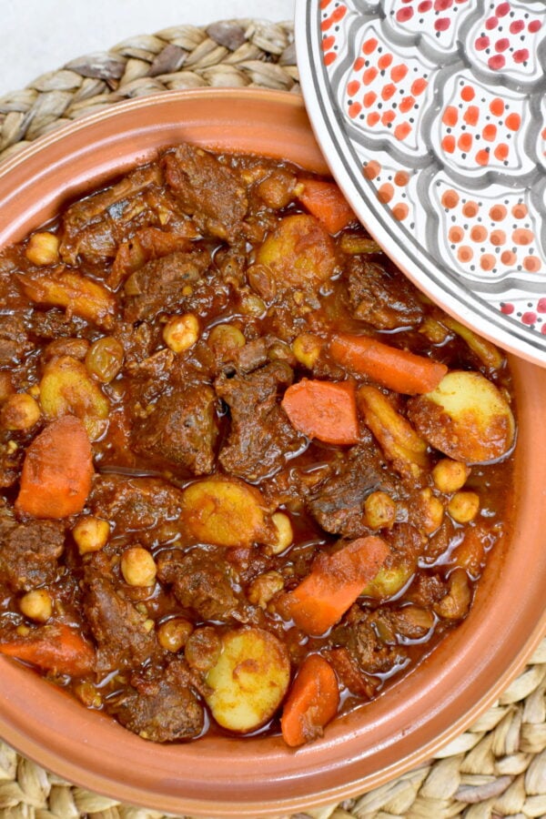 Beef Tagine is a stew from Morocco with amazing flavors thanks to the earthy and exotic and exotic spices.