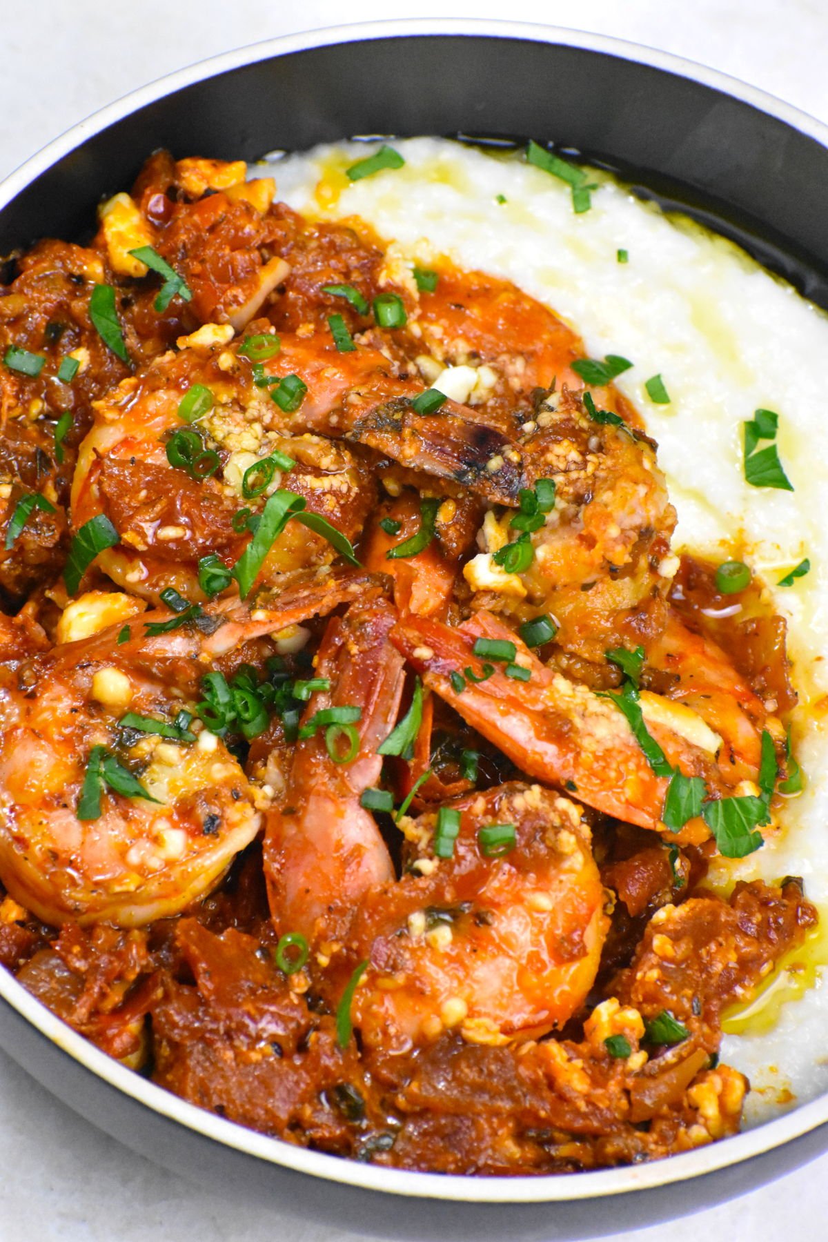 Greek Shrimp and Grits (Shrimp Saganaki Grits) GypsyPlate