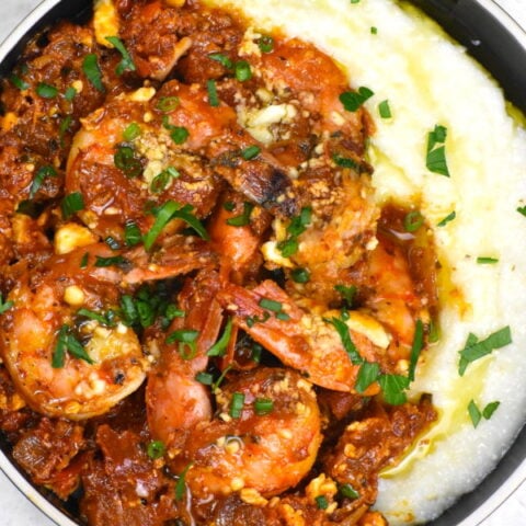 Featured image for Greek Shrimp and Grits post.