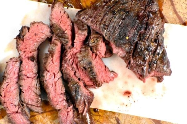 Cook steak thinly sliced.