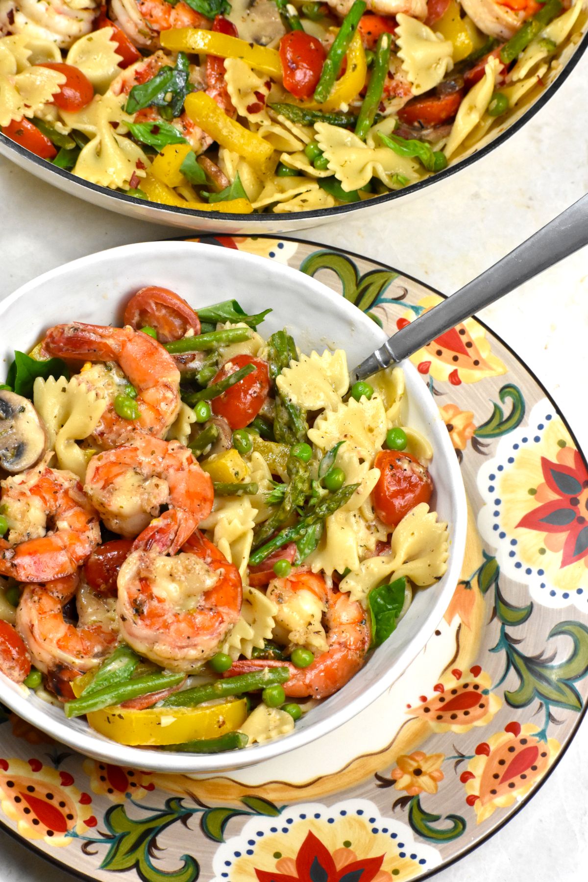 Pasta Primavera with Shrimp GypsyPlate