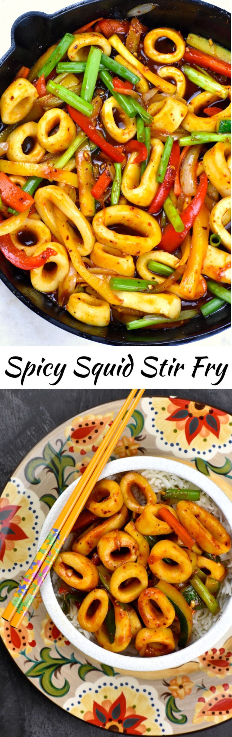 Spicy Squid Stir Fry (Ojingeo Bokkeum) - GypsyPlate