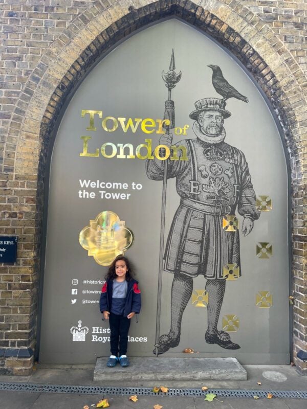 Things to Do in London - Noah by tower of london sign