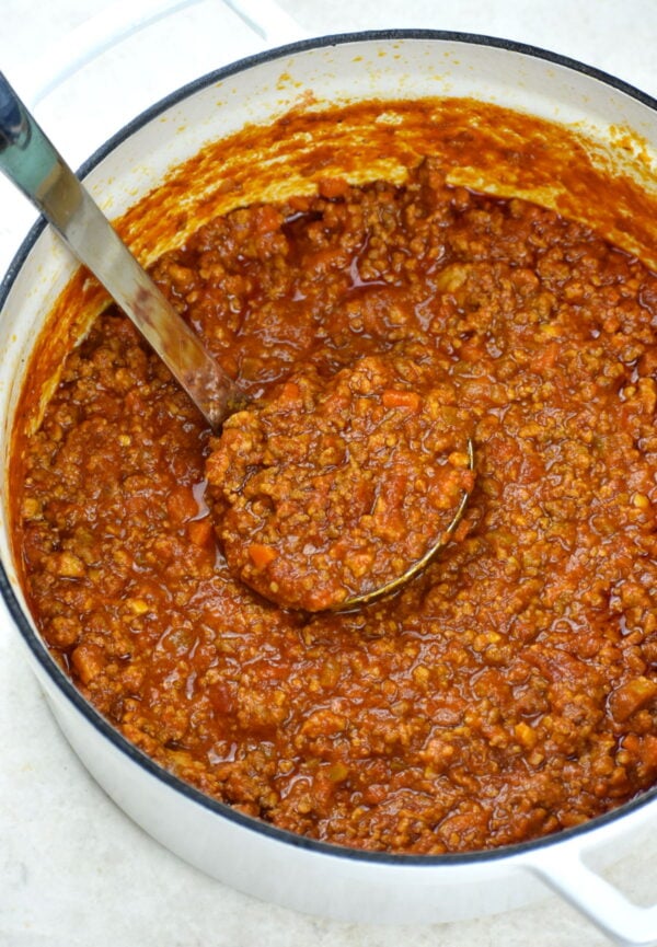 This Bolognese Sauce Recipe has layers of flavors, and is going to elevate your pasta nights to new levels!