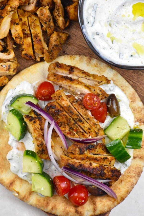 These easy Chicken Gyros are a fun handheld meal packed with great flavors. Good enough for company, but easy enough for weeknights!