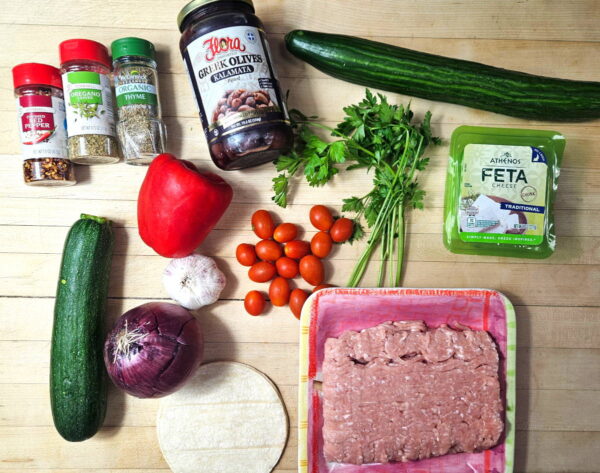 recipe ingredients, as listed below