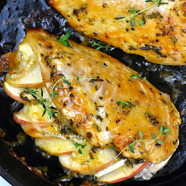 Apple and Brie Stuffed Chicken with Maple Glaze