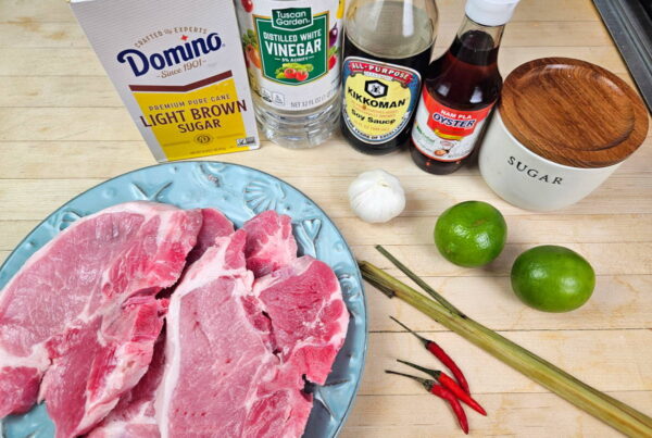 ingredients for this recipe on a counter