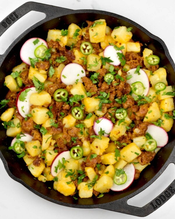 skillet full of Mexican hash