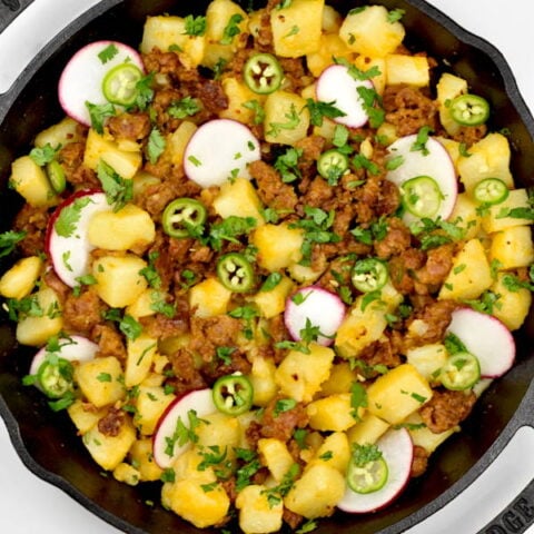 Featured image for papas con chorizo recipe.