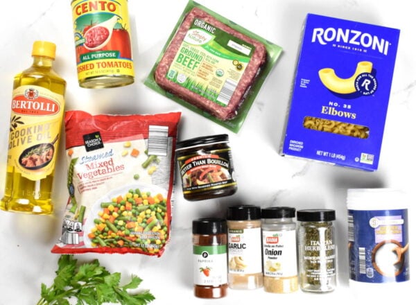 Ingredients for busy day soup.