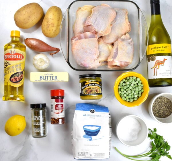 Chicken vesuvio ingredients.