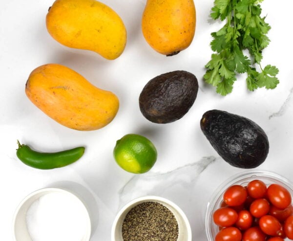 Ingredients for this recipe, arranged on a white background.