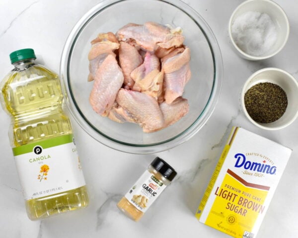 Overhead shot of the below listed ingredients.