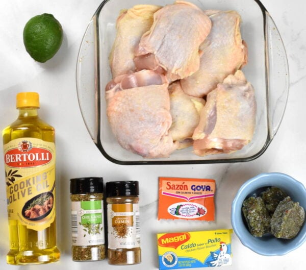 Chicken marination ingredients.