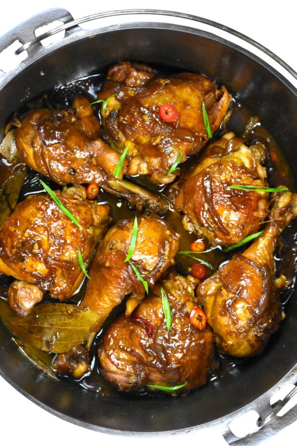 Adobo after thickening the sauce.
