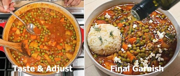 Garnishing the final product.