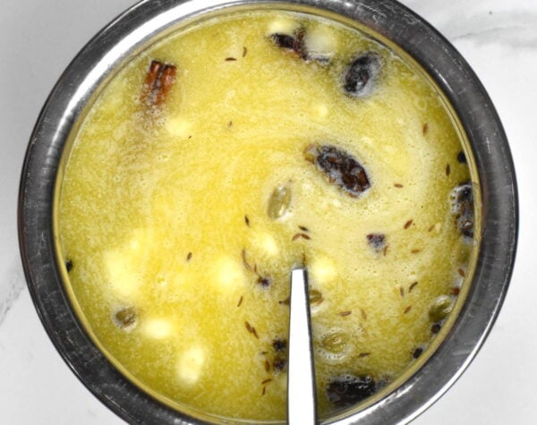 mixture after butter has melted.