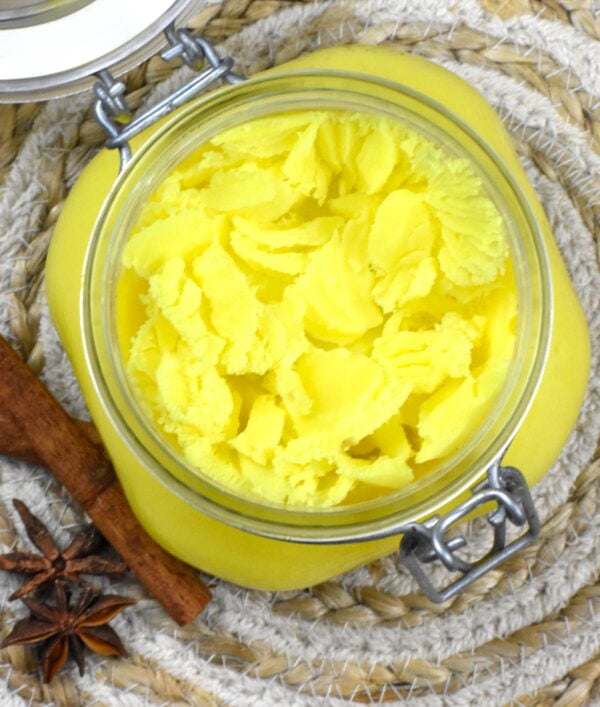 Jar of clarified butter.