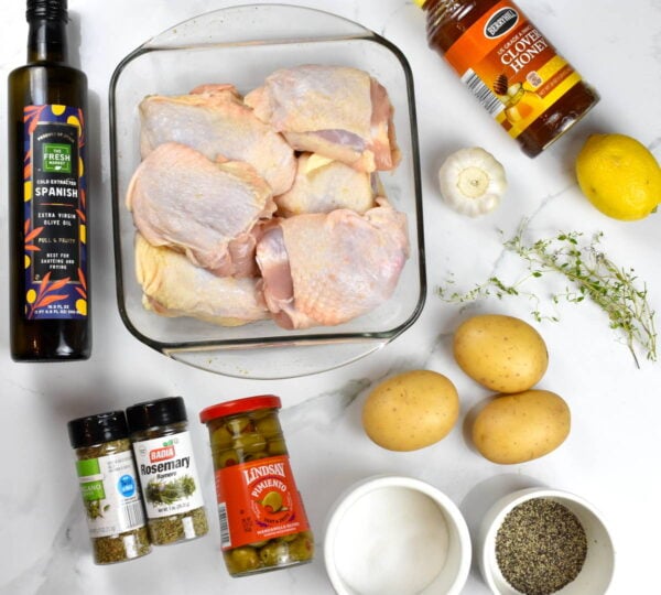 Ingredients for my crockpot chicken thighs.