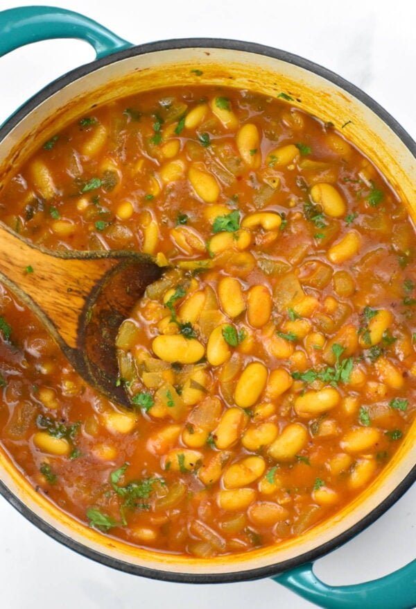 bean stew after cooking