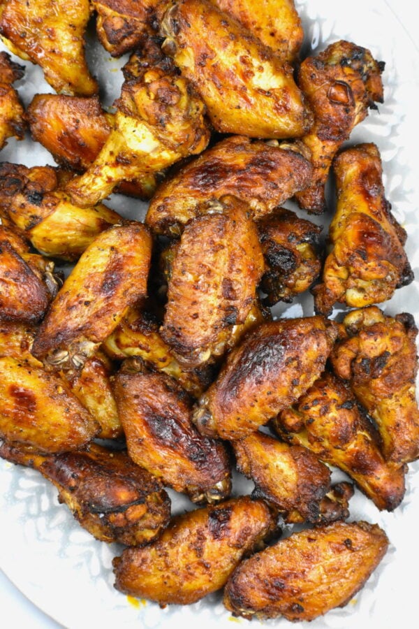 Platter of Peruvian style chicken wings.