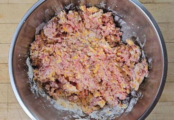 Ingredients combined in a large bowl.