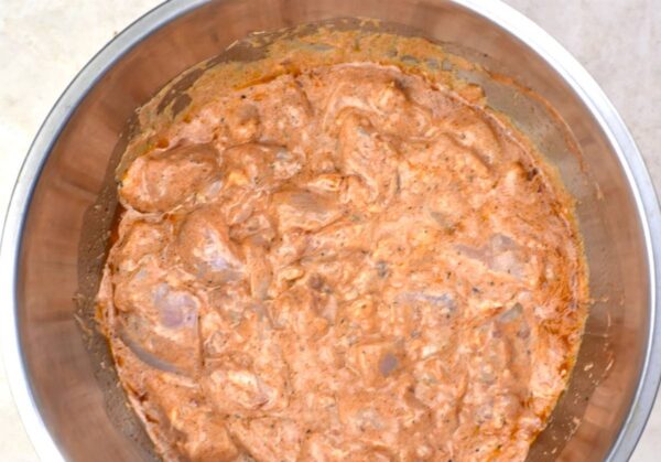 marinating the chicken