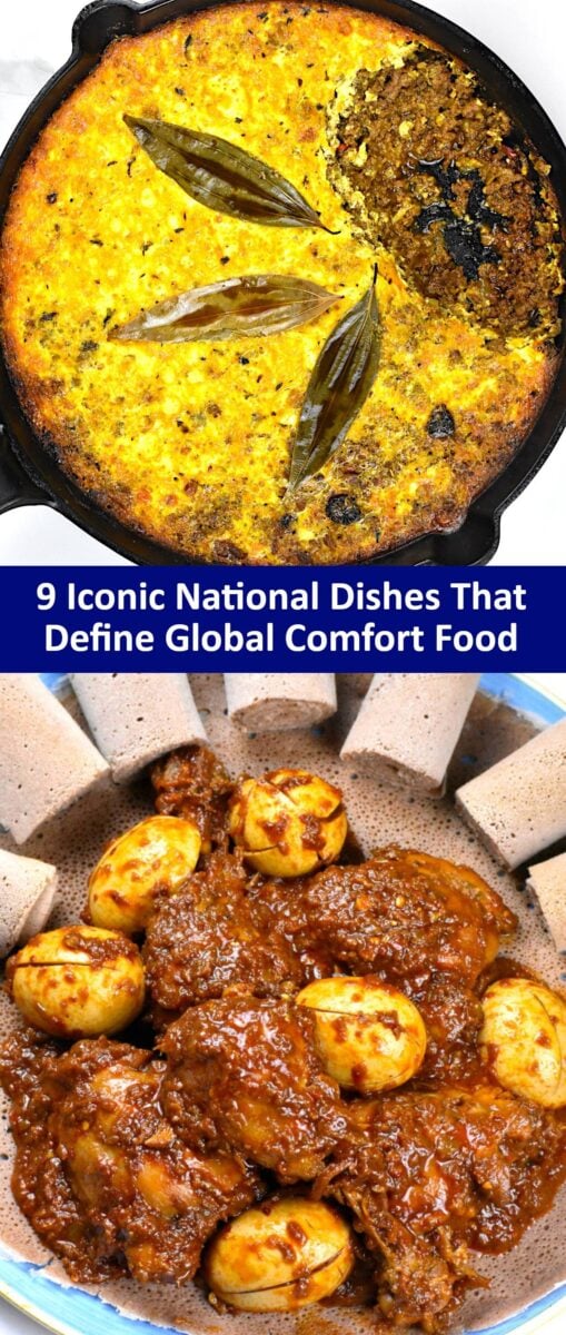 collage of national dishes