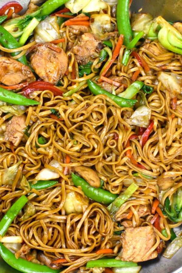 lo mein after cooking