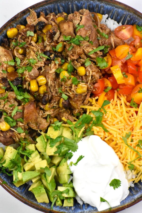 Crockpot Southwest chicken.