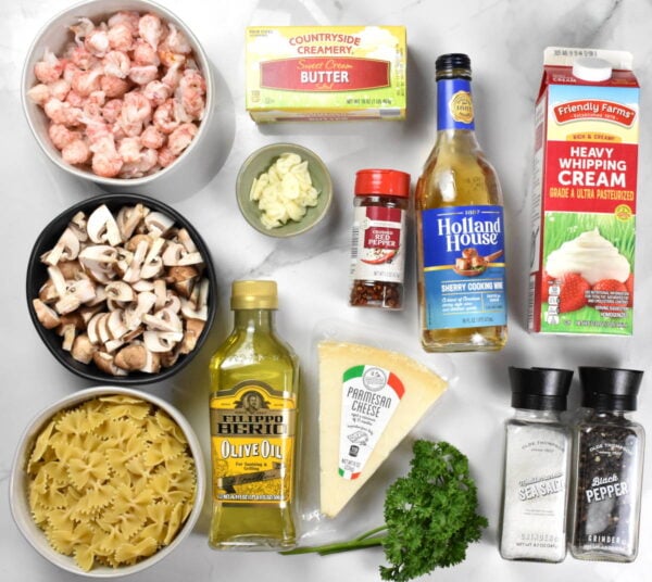 recipe ingredients, as listed below