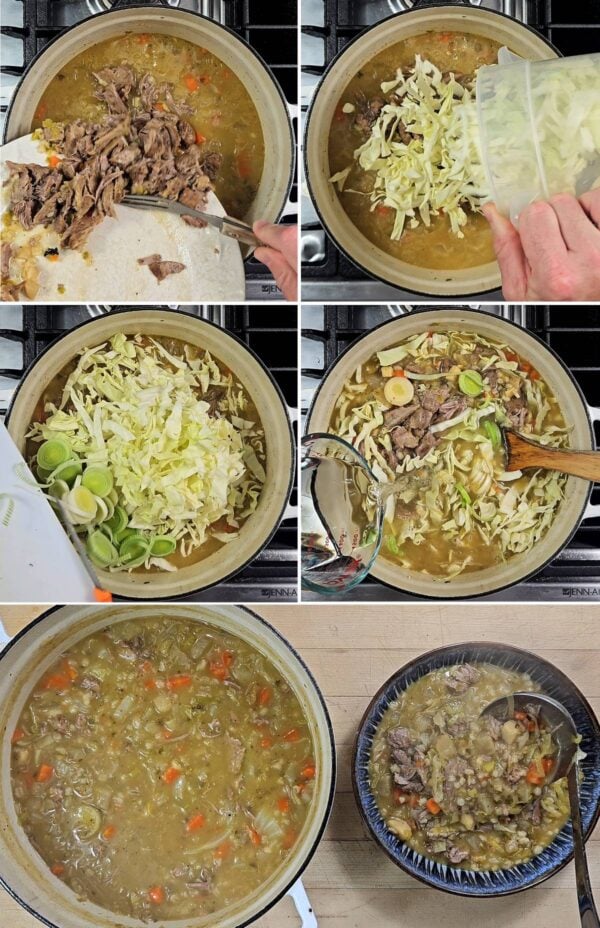 adding the final ingredients